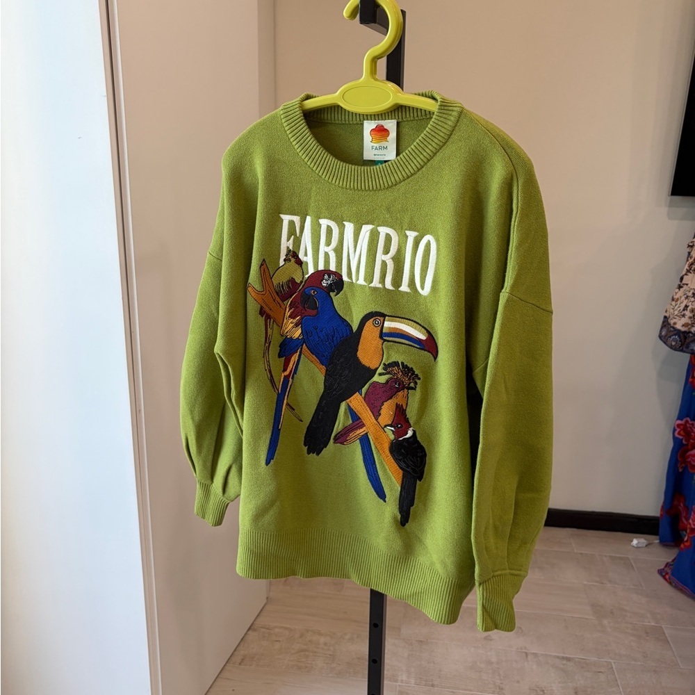 Farm Rio: Green Nature Lovers Embroidered
Sweater - Picture 6 of 11
